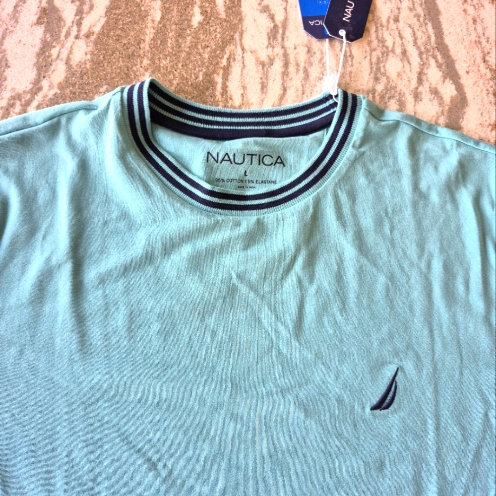 Nautica Men's Performance Ringer T-Shirt NEW Size Large